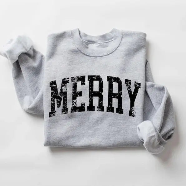 Elevera Retro “MERRY” Holiday Sweatshirt