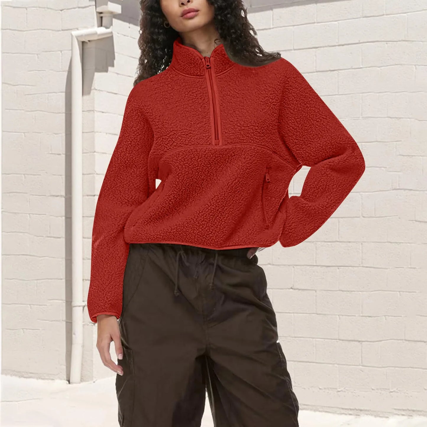 Chic Active Half-Zip Crop Sweatshirt™