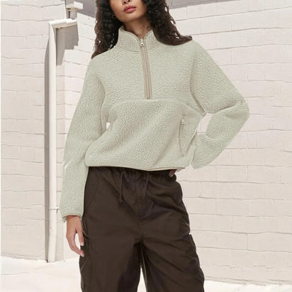 Chic Active Half-Zip Crop Sweatshirt™