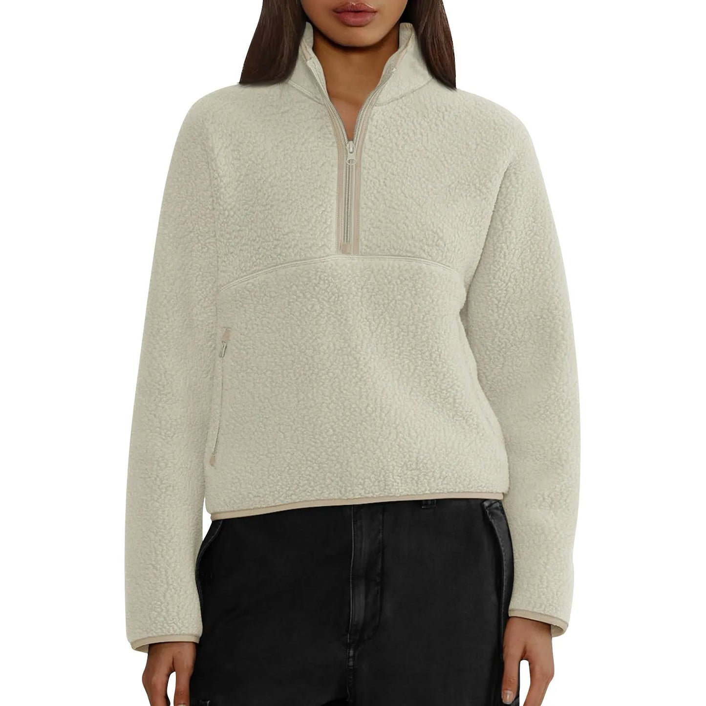 Chic Active Half-Zip Crop Sweatshirt™