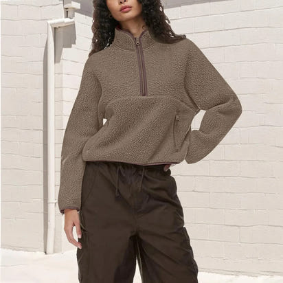 Chic Active Half-Zip Crop Sweatshirt™
