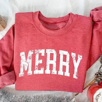 Elevera Retro “MERRY” Holiday Sweatshirt