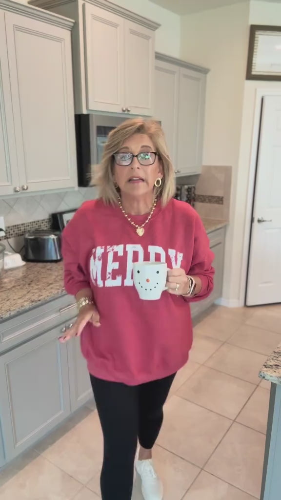 Elevera Retro “MERRY” Holiday Sweatshirt video